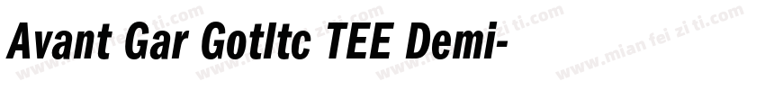 Avant Gar GotItc TEE Demi字体转换